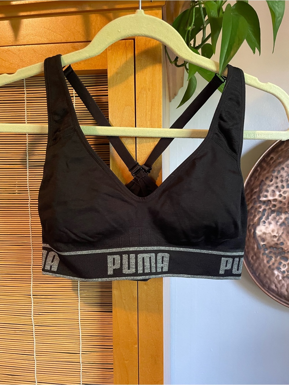 PUMA Black Seamless Sports Bra